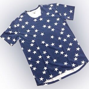 LuLaRoe Star Print Navy Patrick T-Shirt